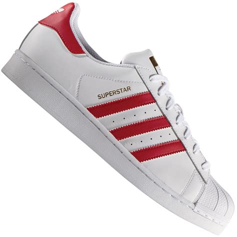 weiß adidas mit roten streifen|Adidas superstar kaufen.